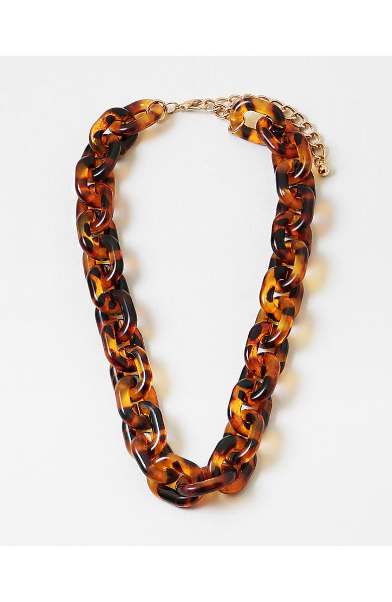 Erin McDermott Jewelry Classic Tortoiseshell Necklace, Main, color, Brown