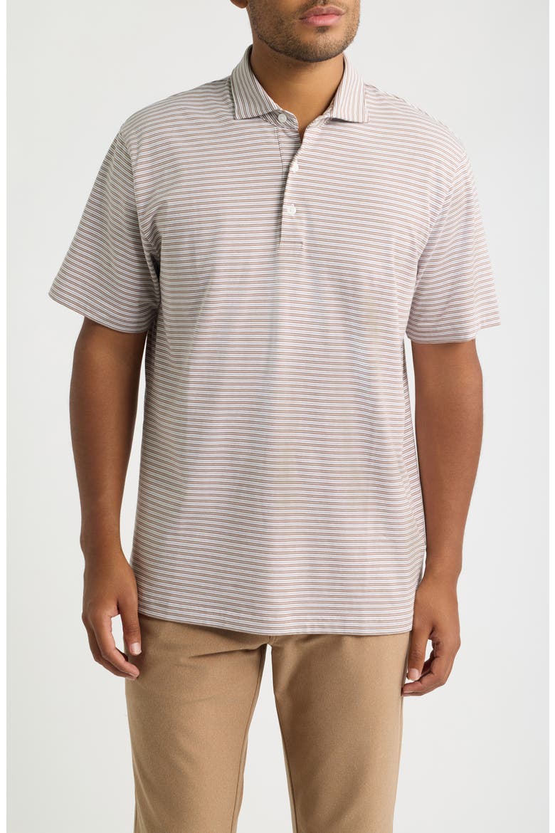 Turner Crown Flex Pima Cotton Blend Polo, Main, color, SAWGRASS