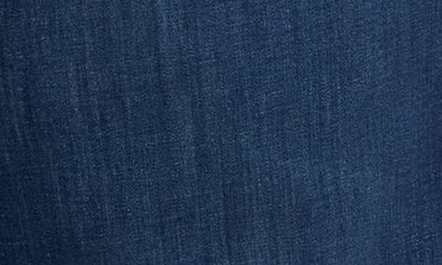 Nydj Teresa Wide Leg Ankle Jeans With Frayed Hems In Ibiza Blue In Blue