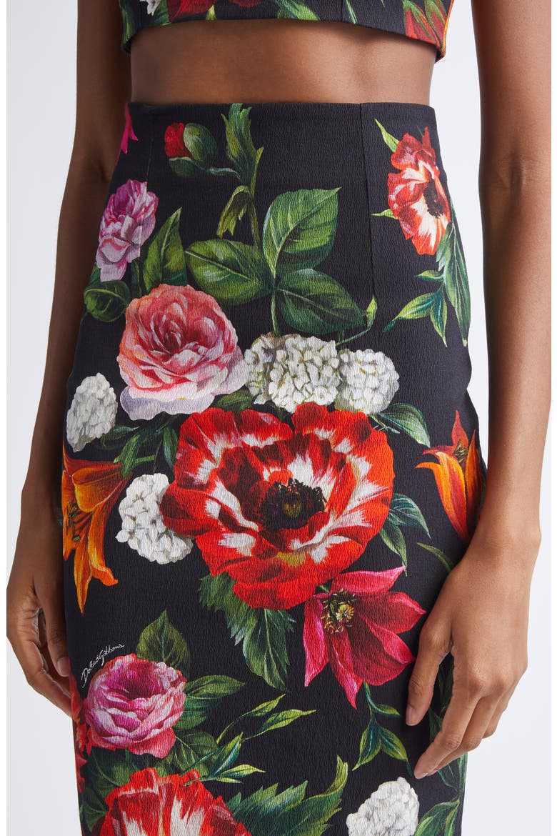 Floral High Waist Pencil Skirt, Alternate, color, FLORAL NERO
