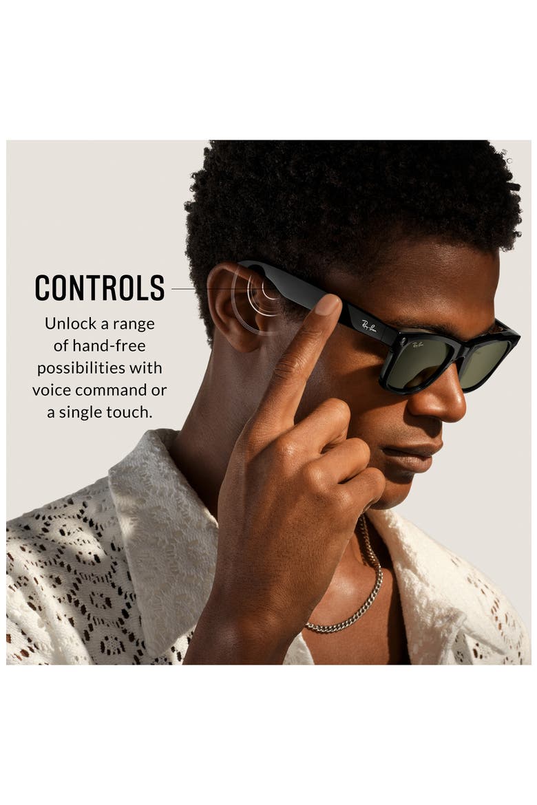 Meta Wayfarer AI Glasses, Alternate, color, CLEAR