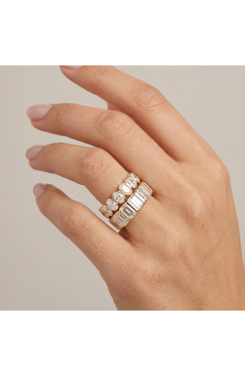BY ADINA EDEN Bezel Set Oval CZ Eternity Ring, Alternate, color, Gold