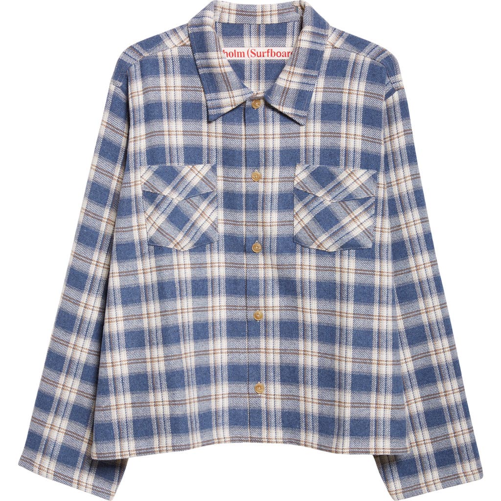 STOCKHOLM SURFBOARD CLUB Club Plaid Overshirt in Blue Check  product