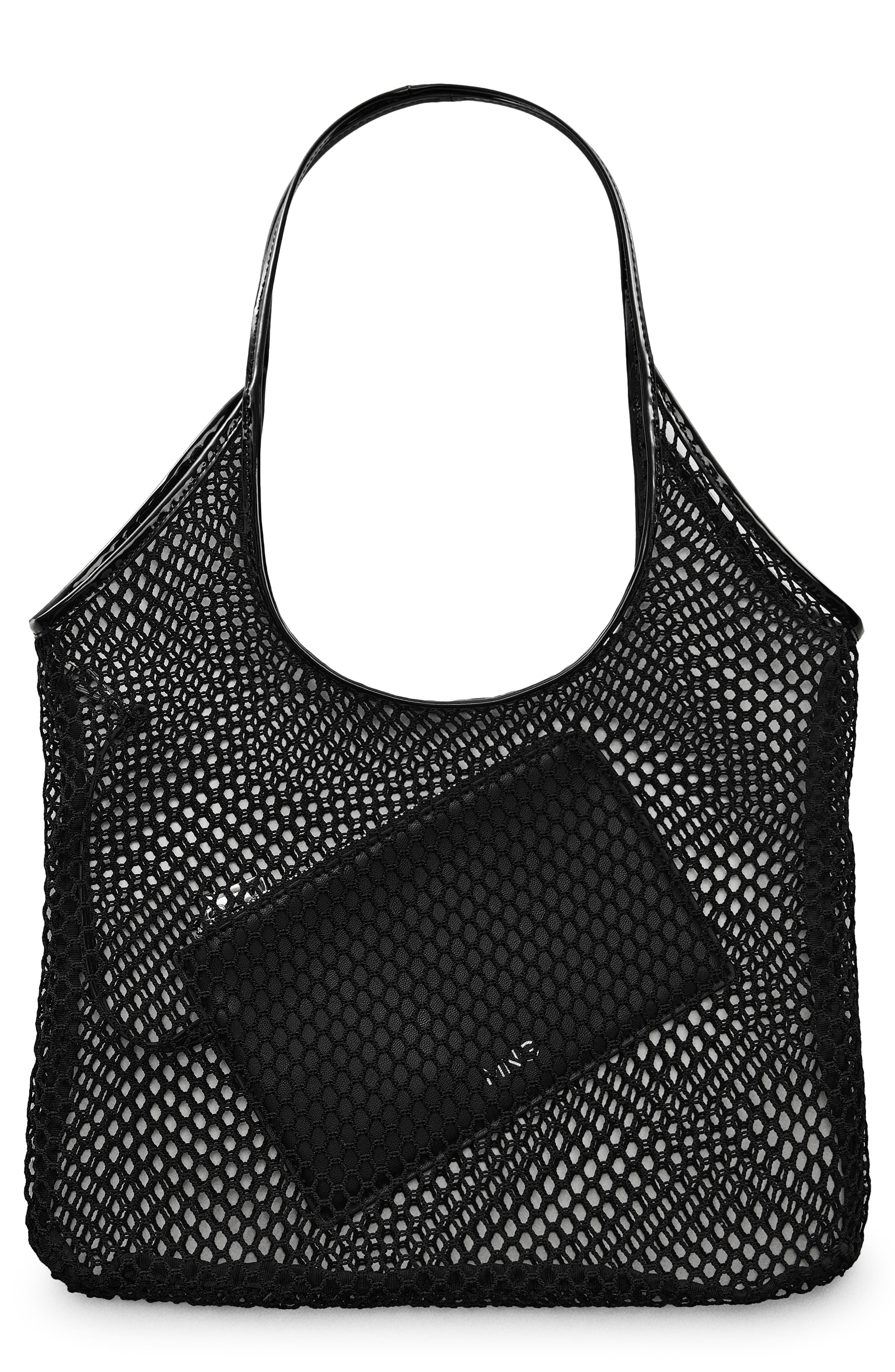 MANGO Mesh Shopper Bag, Main, color, 