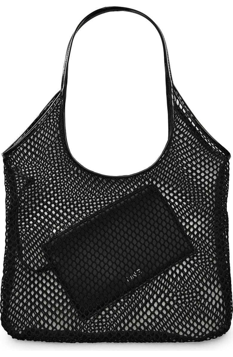 MANGO Mesh Shopper Bag, Main, color,