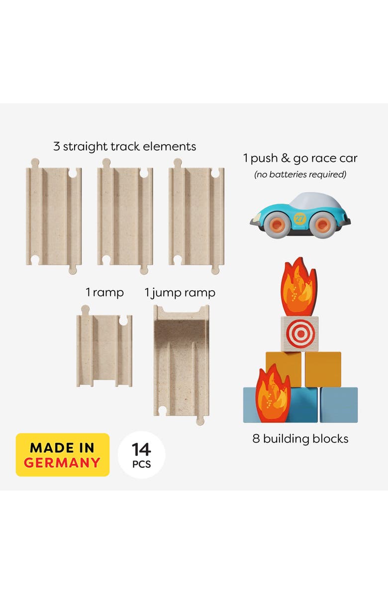 HABA Cars Action Ramp 14-Piece Toy Car Ramp Set for ages 2+, Alternate, color, Multi