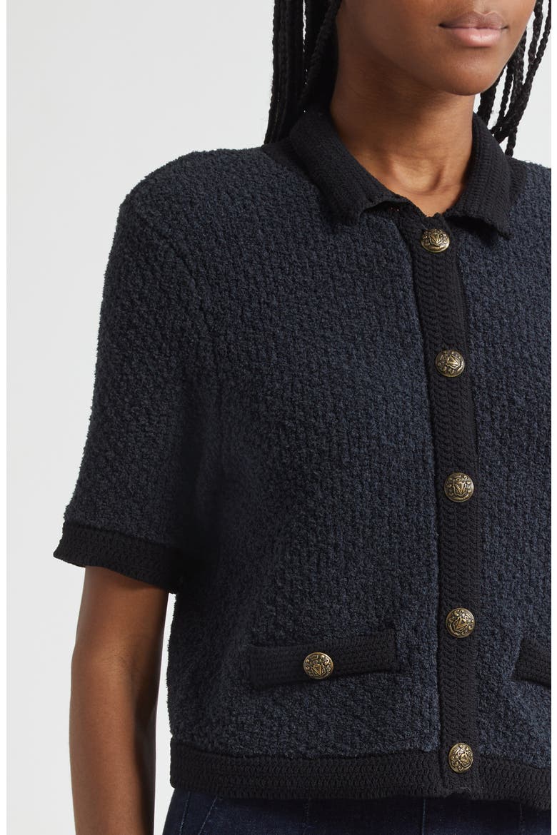Marie Two Tone Cardigan, Alternate, color, NAVY