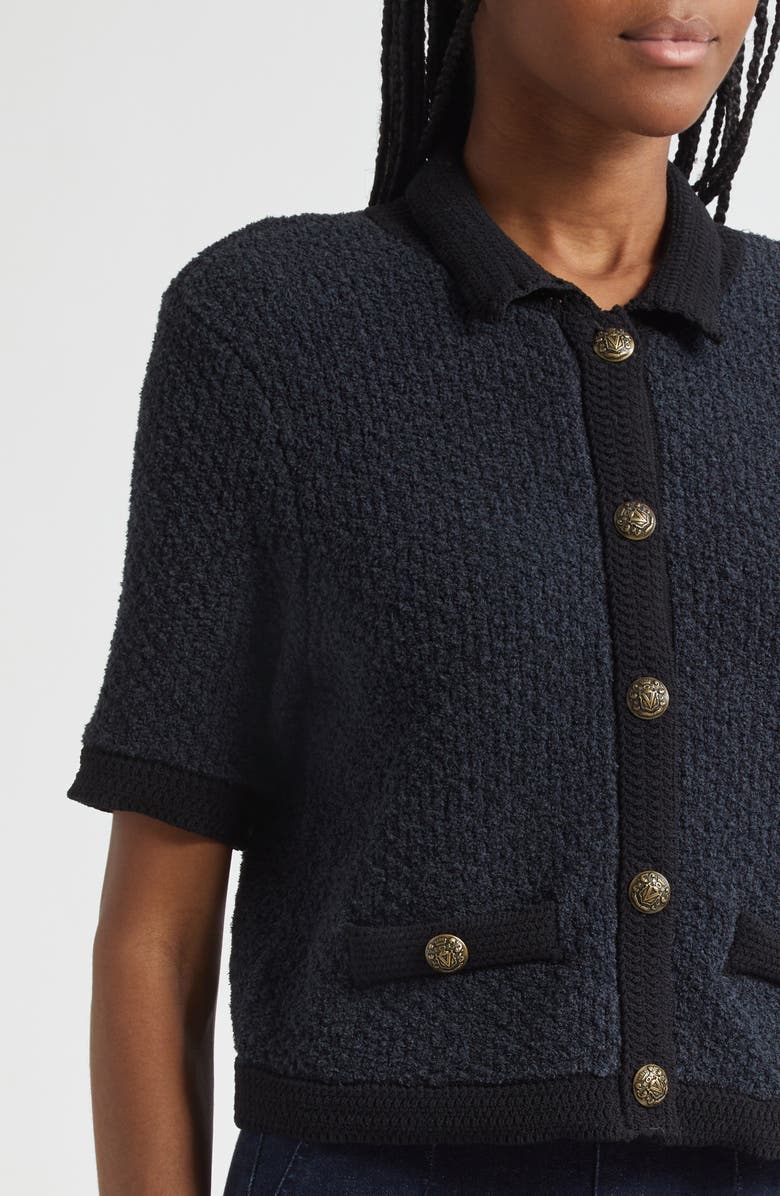 Veronica Beard Marie Two Tone Cardigan, Alternate, color, Navy