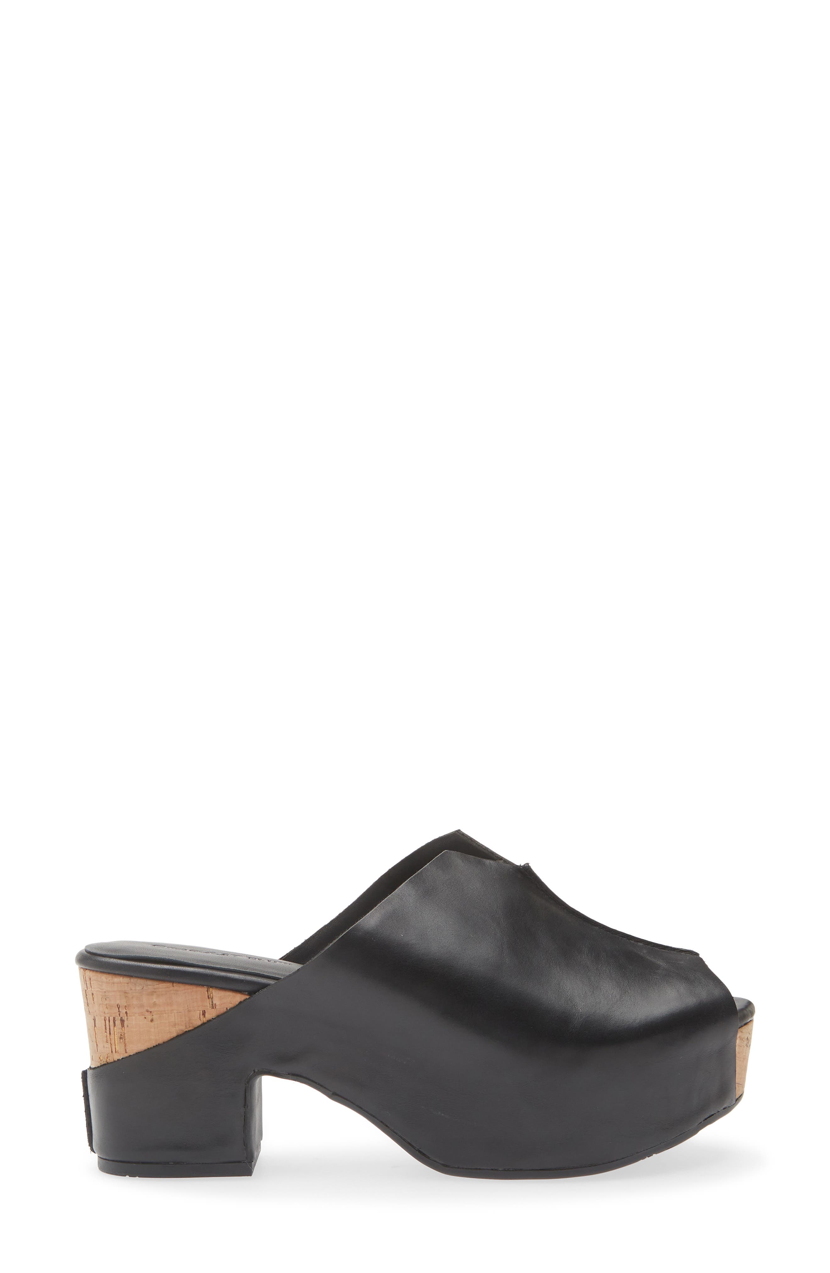 Chocolat Blu Gamma Peep Toe Platform Slide Sandal, Alternate, color, 