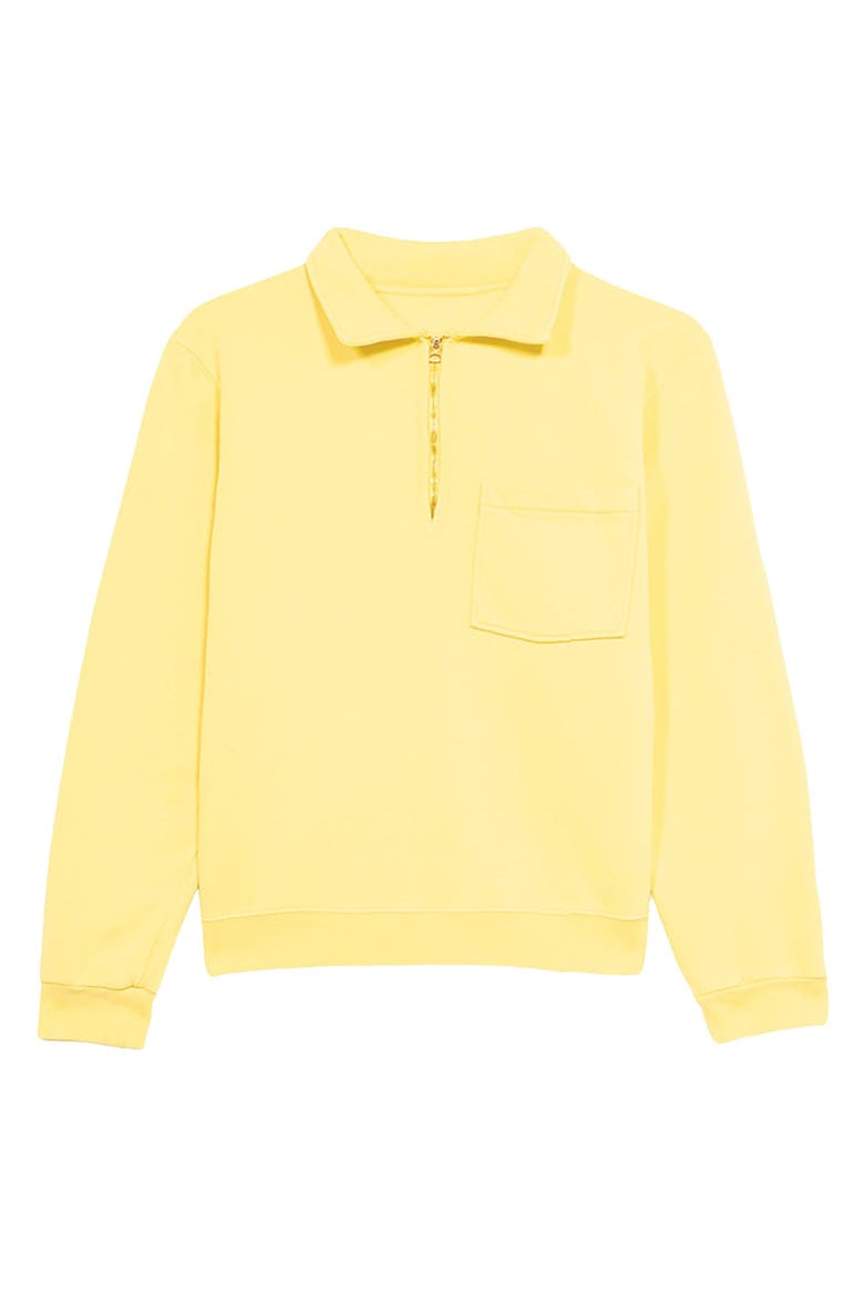 Zip-Up Sweatshirt with Pocket, Main, color, CANARY
