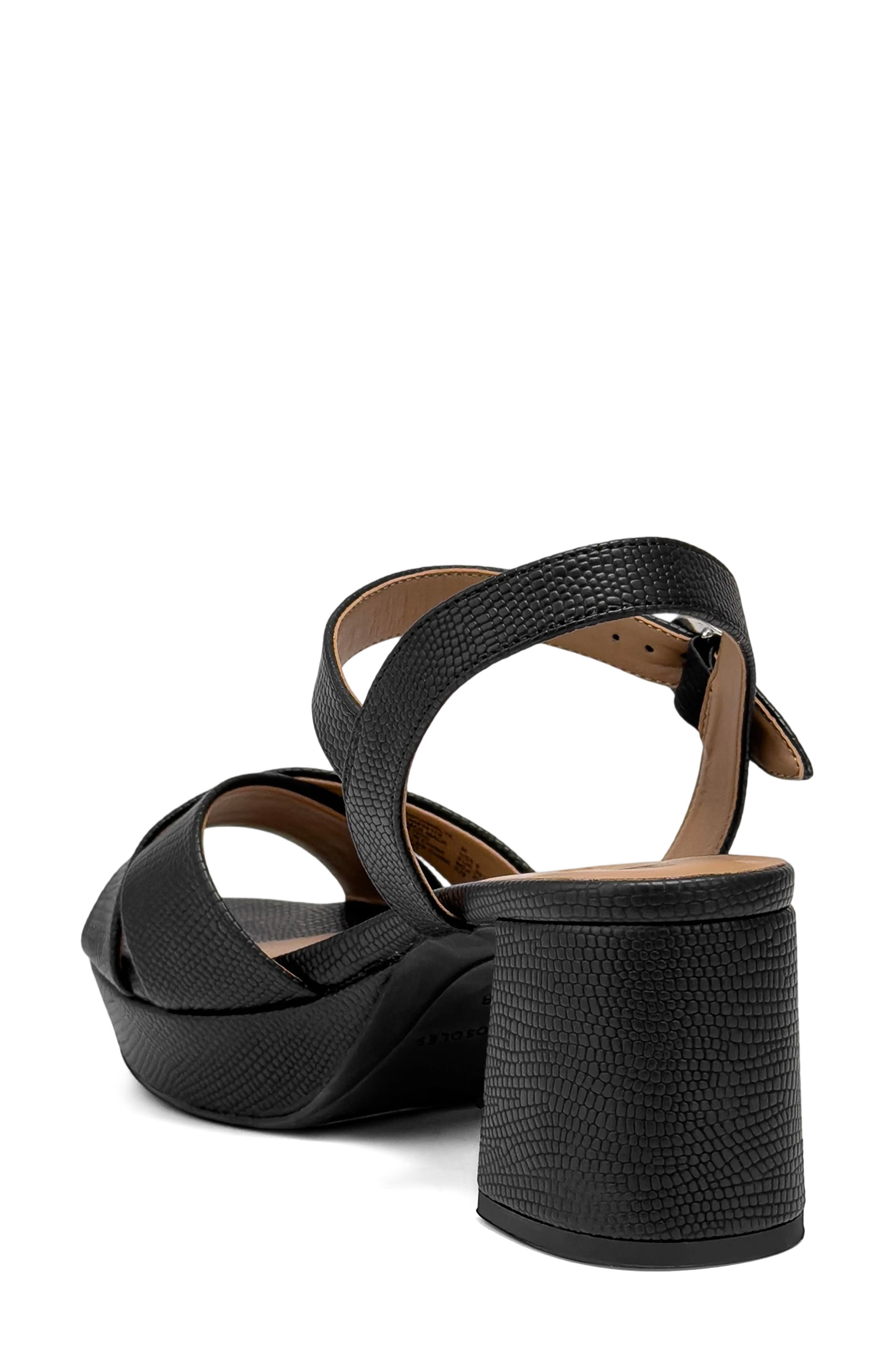 Aerosoles Charlye Ankle Strap Platform Sandal, Alternate, color, Black