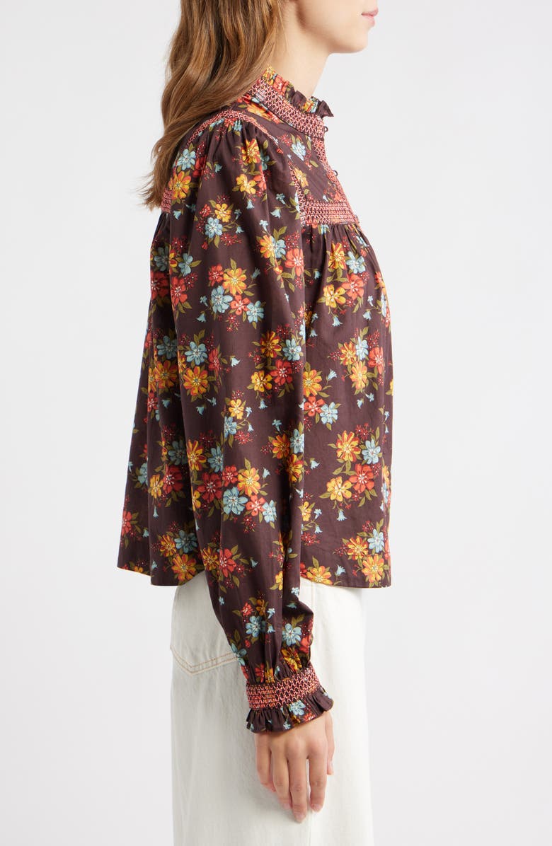 LOVE THE LABEL Sara Floral Button-Up Shirt, Alternate, color, Lynda Anne Liberty Print