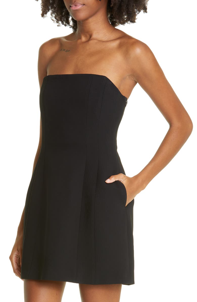 A.L.C. Elsie Strapless Minidress, Alternate, color, Black