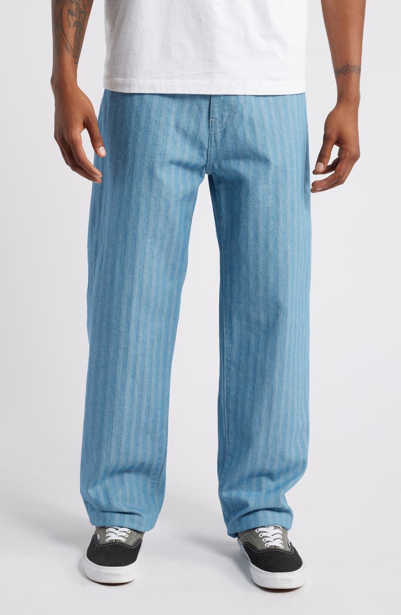 Carhartt Work In Progress Menard Herringbone Stripe Straight Leg Jeans, Main, color, 