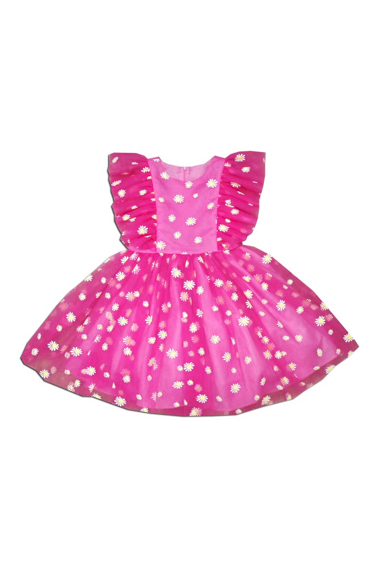 Kids' Katrina Daisy Tulle Overlay Dress, Main, color, PINK