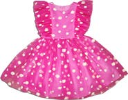 JOE-ELLA Kids' Katrina Daisy Tulle Overlay Dress