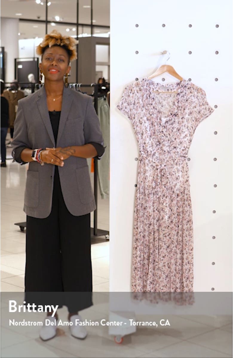 Alix Freefall Floral Print Midi Dress, sales video thumbnail