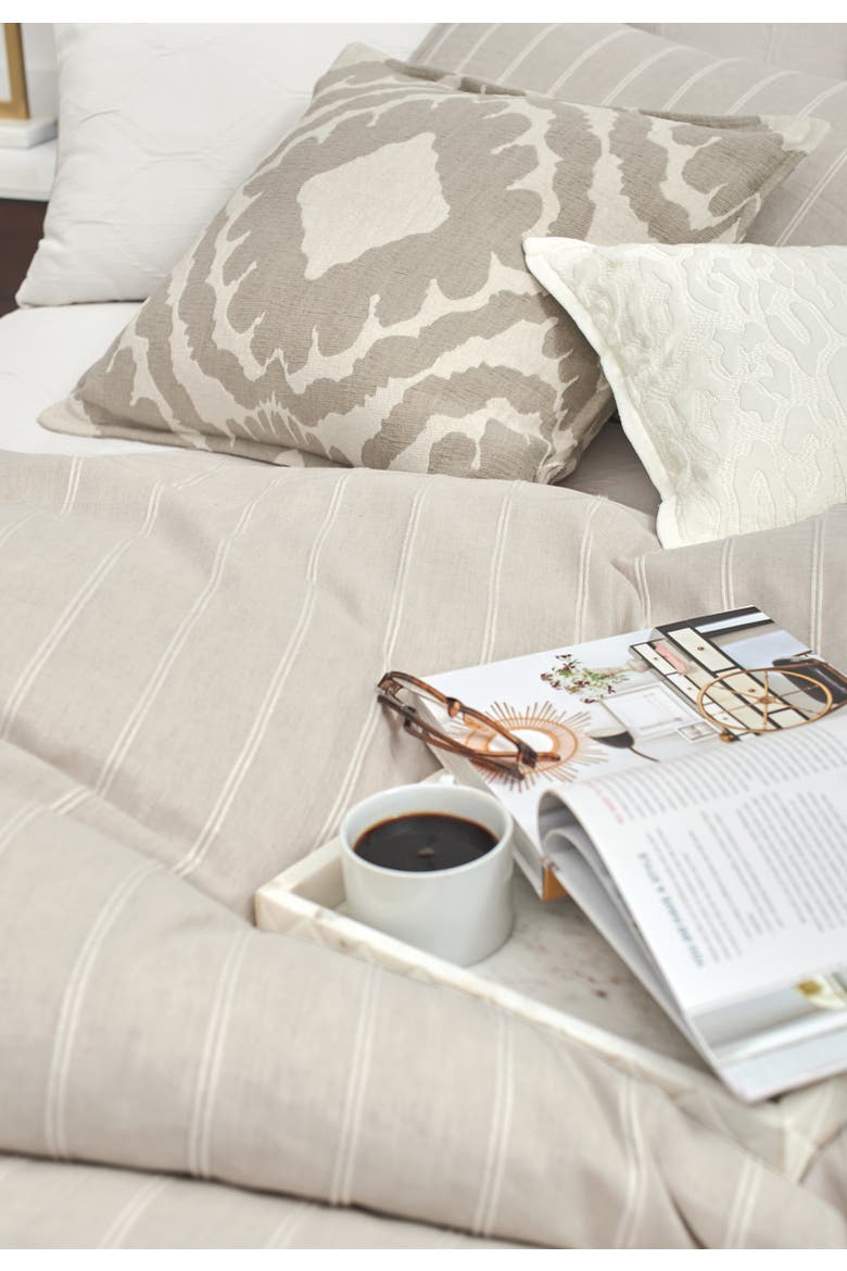 Cleo Natural Throw Pillow, 20" x 20", Alternate, color, Beige