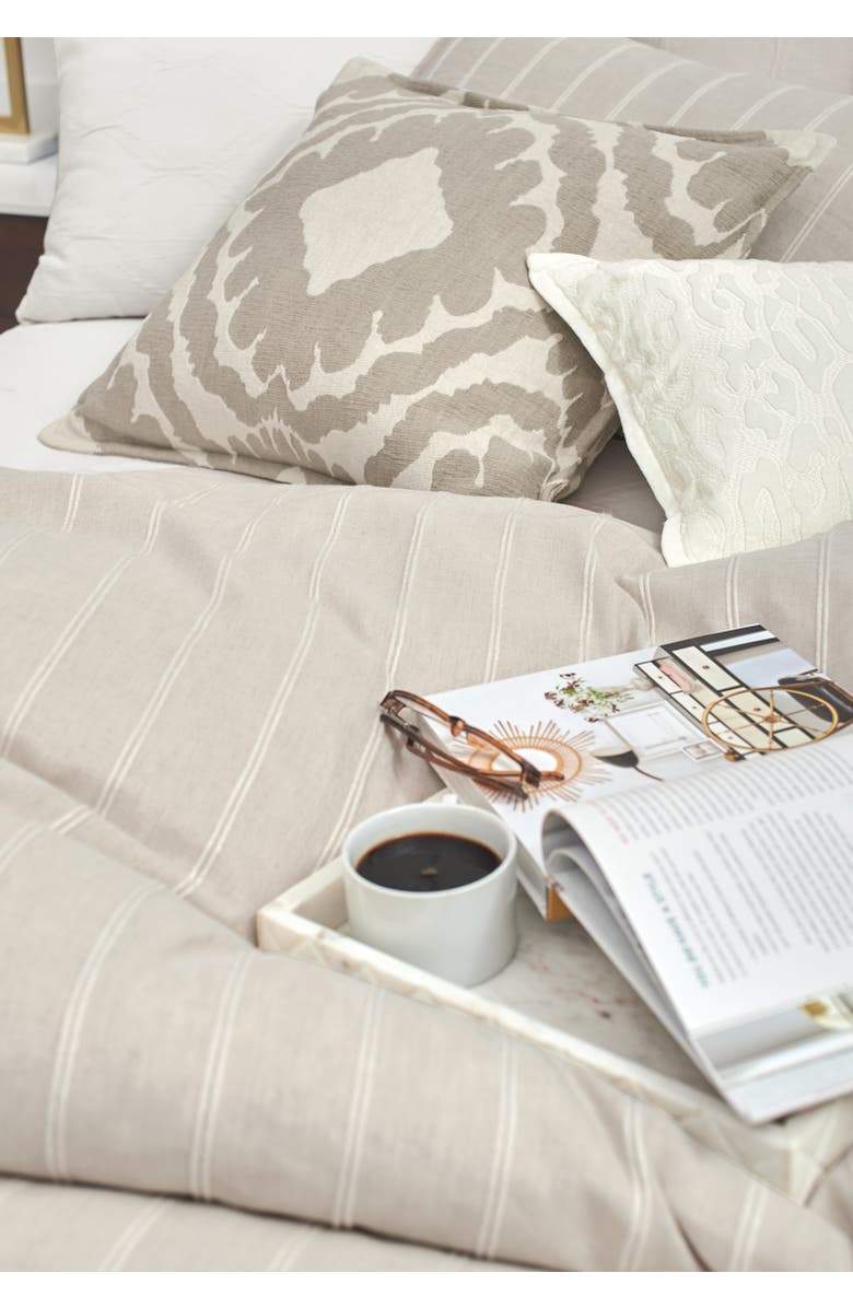 ELISABETH YORK Cleo Natural Throw Pillow, 20" x 20", Alternate, color, Beige