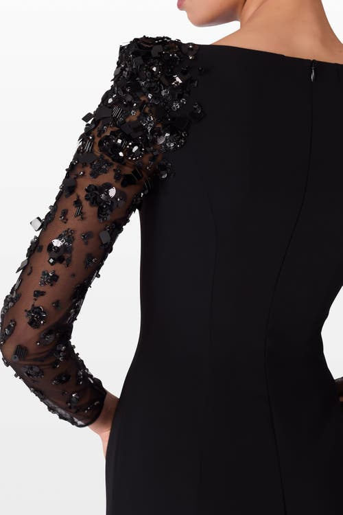Jenny Packham Sylvia Embellished Gown In Black