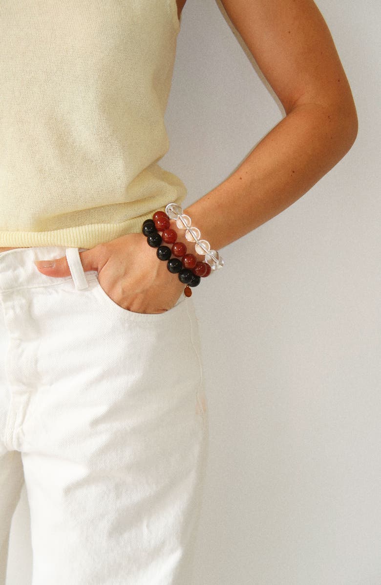 Joiana Jewelry Mello Stone Bracelet, Alternate, color, Crimson