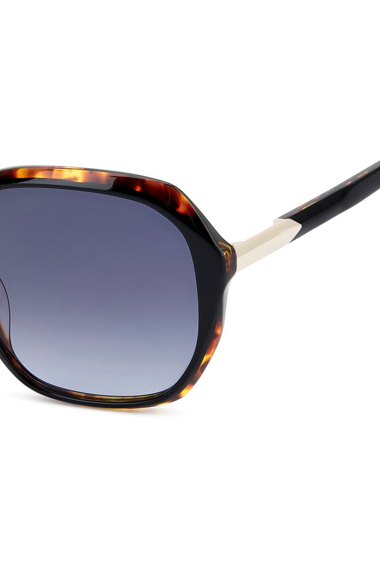 Fossil 54mm Gradient Rectangular Sunglasses, Alternate, color, Black