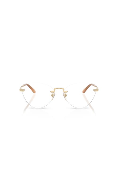 Ralph Lauren 54mm Cat Eye Optical Glasses In Gold