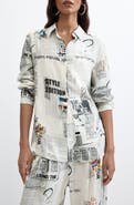 Desigual Graphic Print Button-Up Shirt