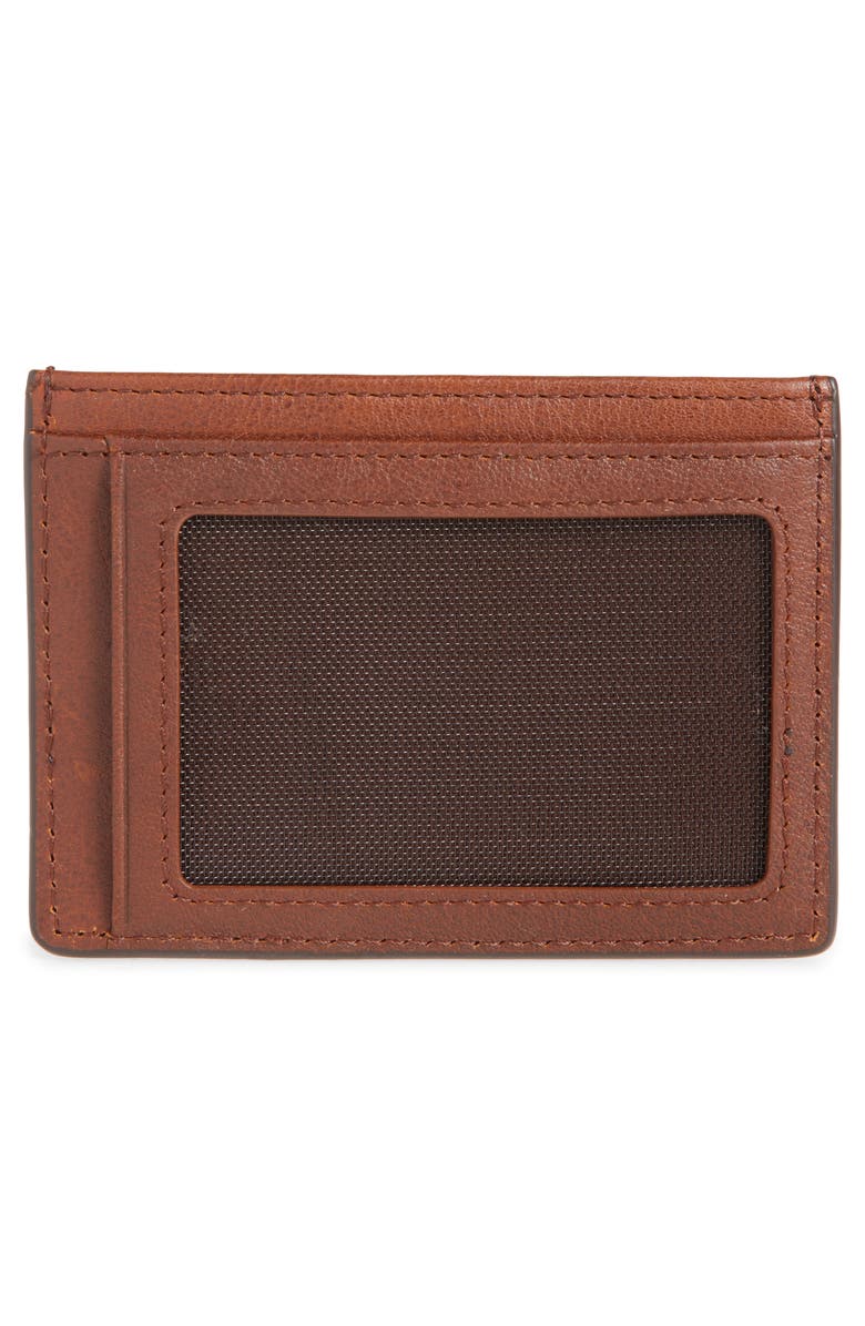 Will Leather Goods Front Pocket Leather Card Case, Alternate, color, Cognac