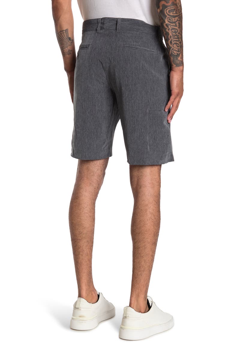 Micro Graph Patterned Golf Shorts, Alternate, color, GREY