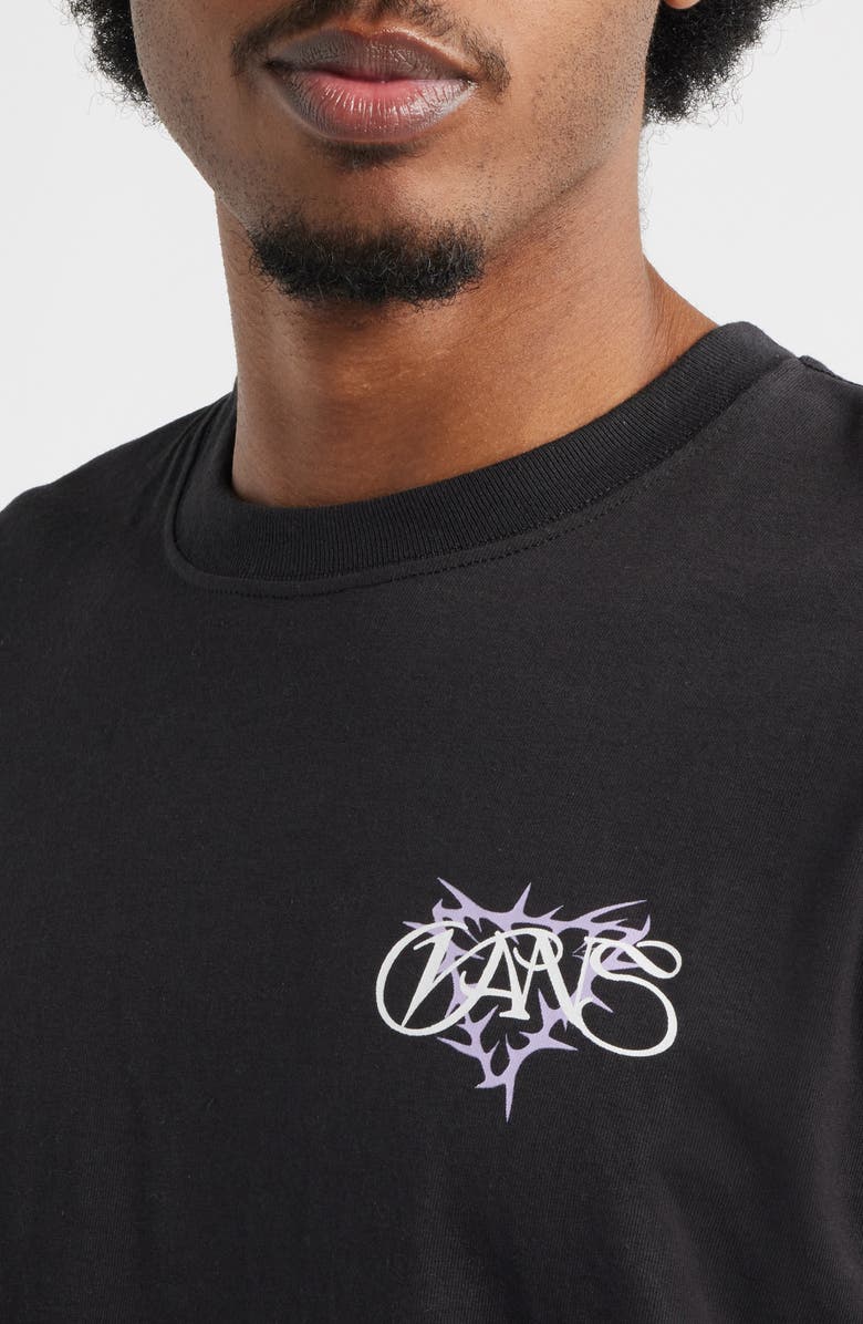 Vans Prickles Logo Cotton Graphic T-Shirt, Alternate, color, Black