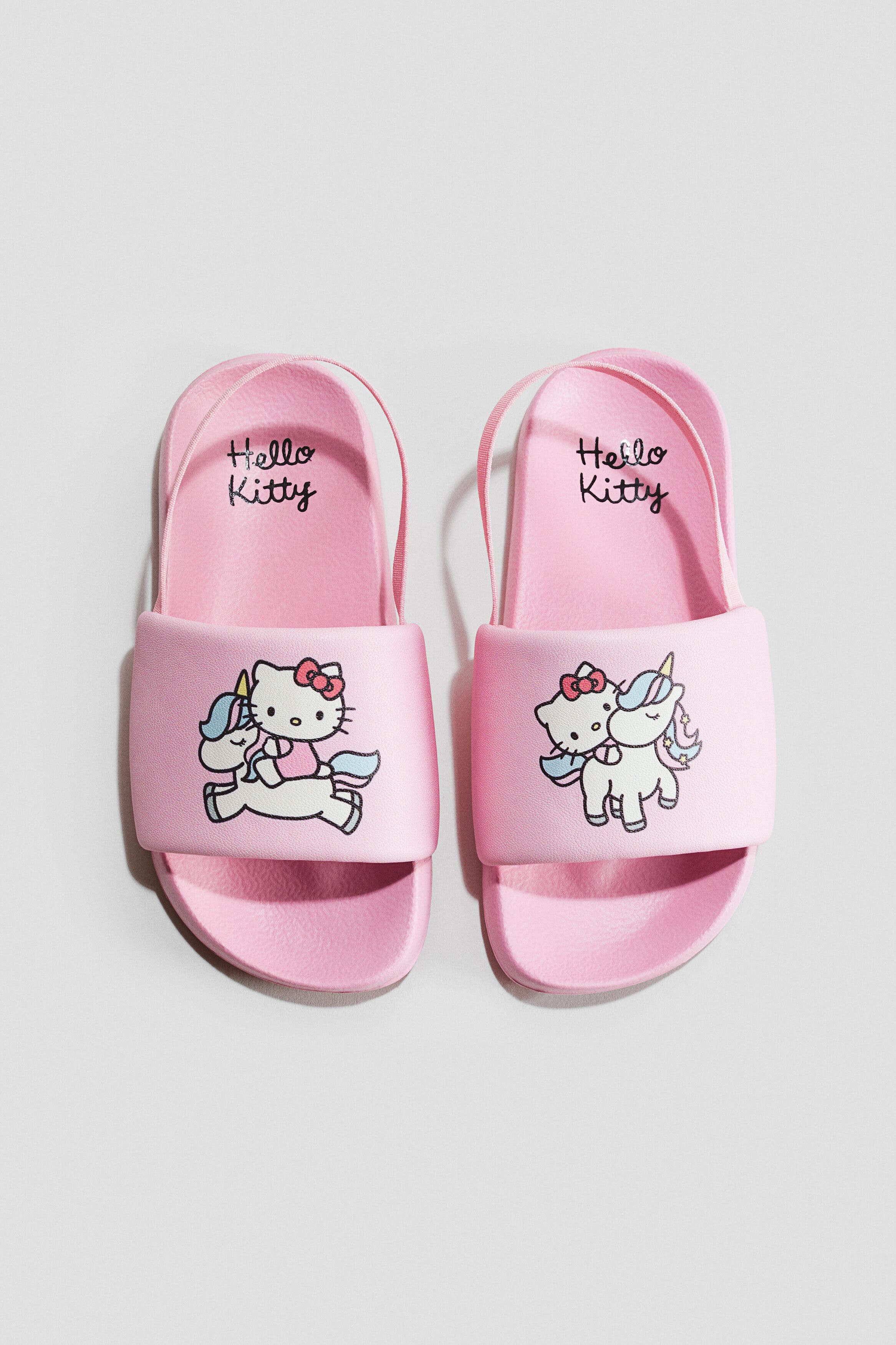 H&M Pool slide shoes, Main, color, Light Pink/Hello Kitty