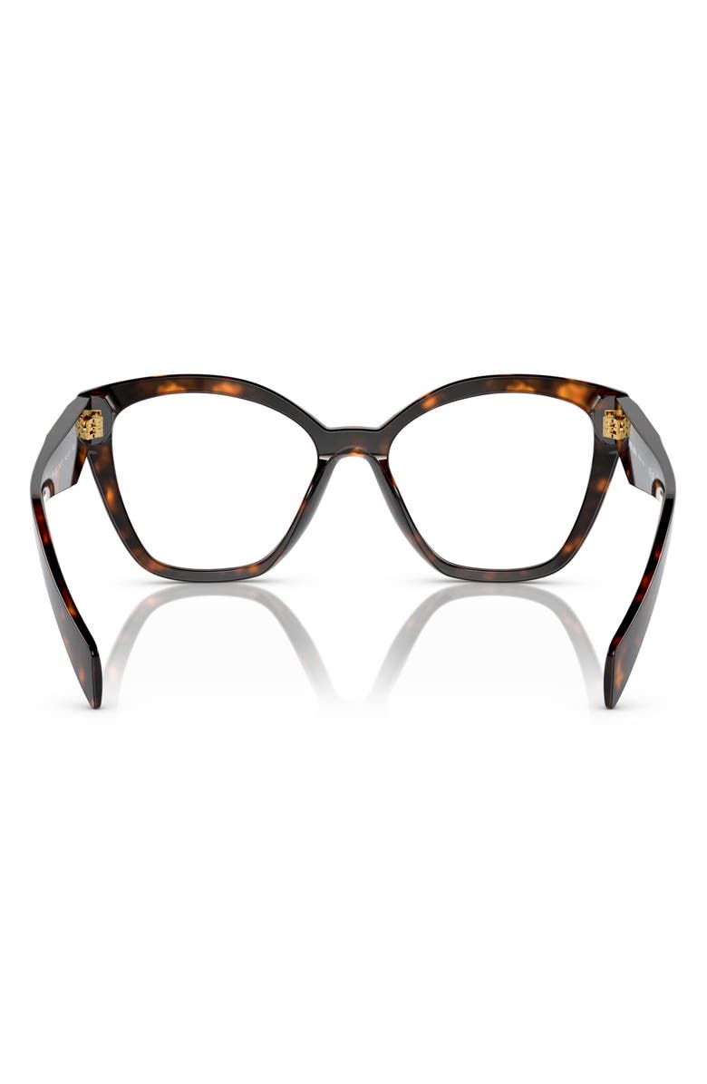 Prada 53mm Square Optical Glasses, Alternate, color, Honey