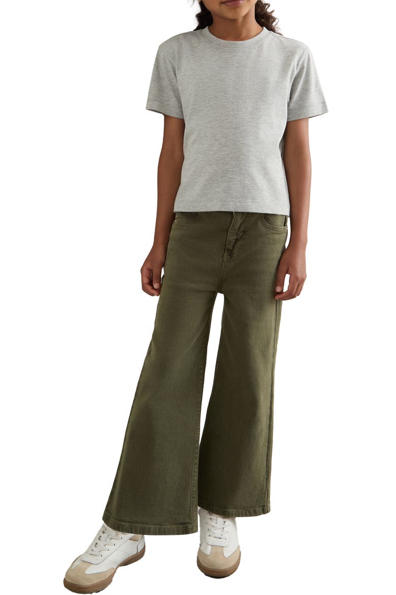 Kids' Clea Bell Bottom Jeans, Alternate, color, KHAKI