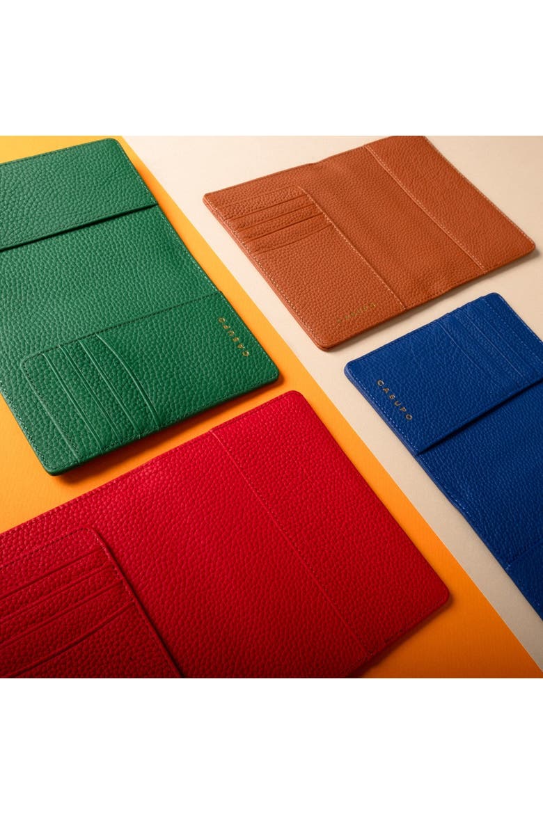 Leather Passport Wallet with RFID Protection, Alternate, color, Cobalt
