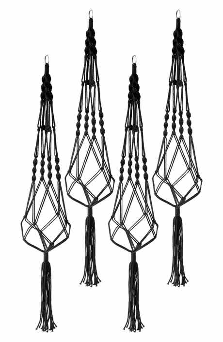4-Piece Set Macrame Hanging Plant Hangers