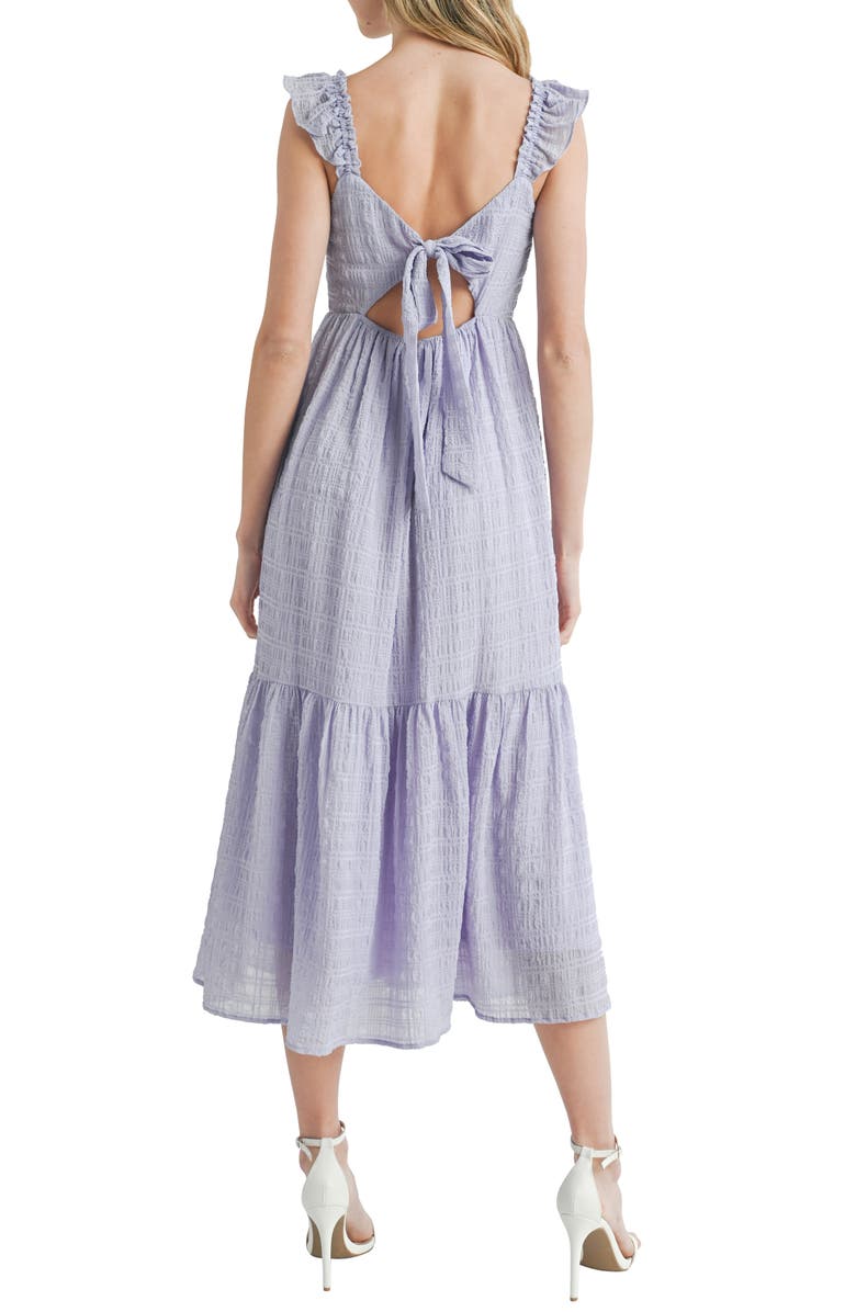 Lush Ruffle Strap Midi Dress, Alternate, color,