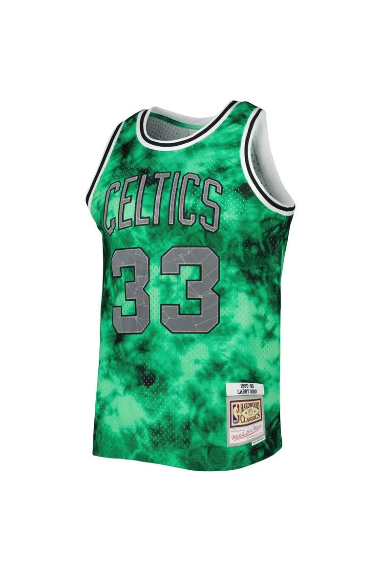 Men's Mitchell & Ness Larry Bird Kelly Green Boston Celtics 1985/86 Galaxy Swingman Jersey, Alternate, color, Kelly Green