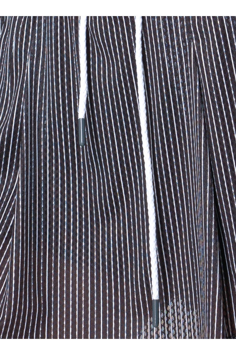 High Waist Pinstripe Skirt, Alternate, color, Black