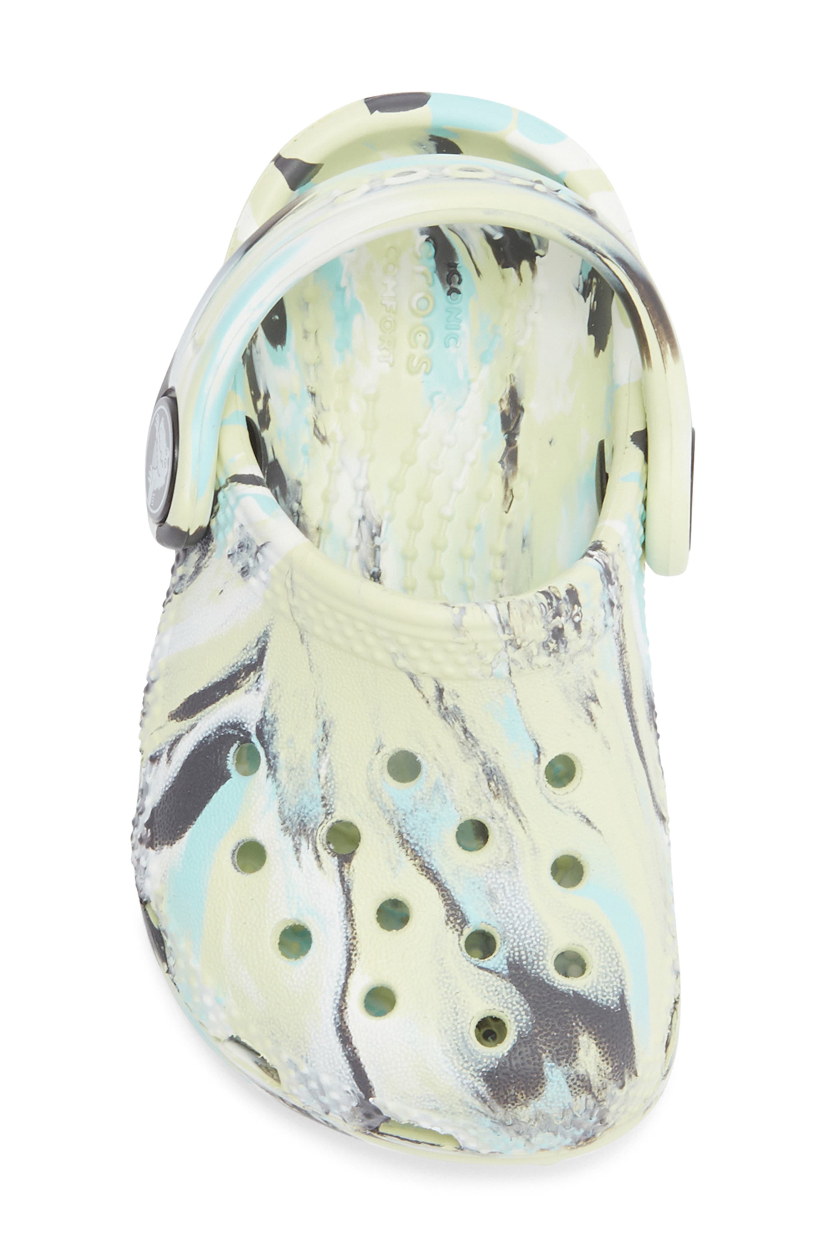 CROCS Kids' Classic Marbled Clog, Alternate, color, Frothy Green/Multi