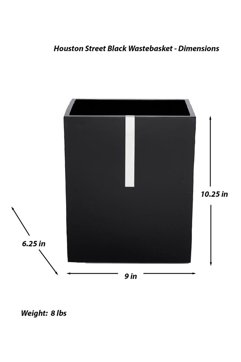Houston Street Waste Basket, Alternate, color, BLACK