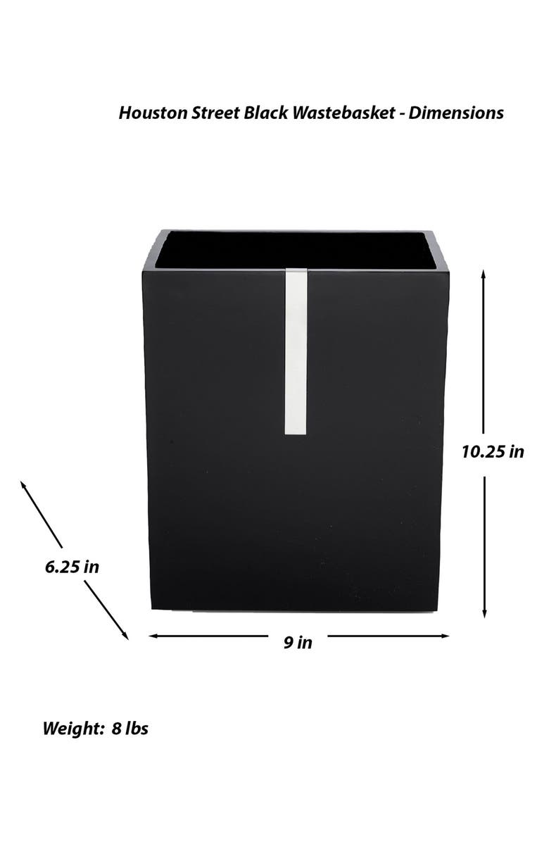 ROSELLI TRADING COMPANY Houston Street Waste Basket, Alternate, color, Black