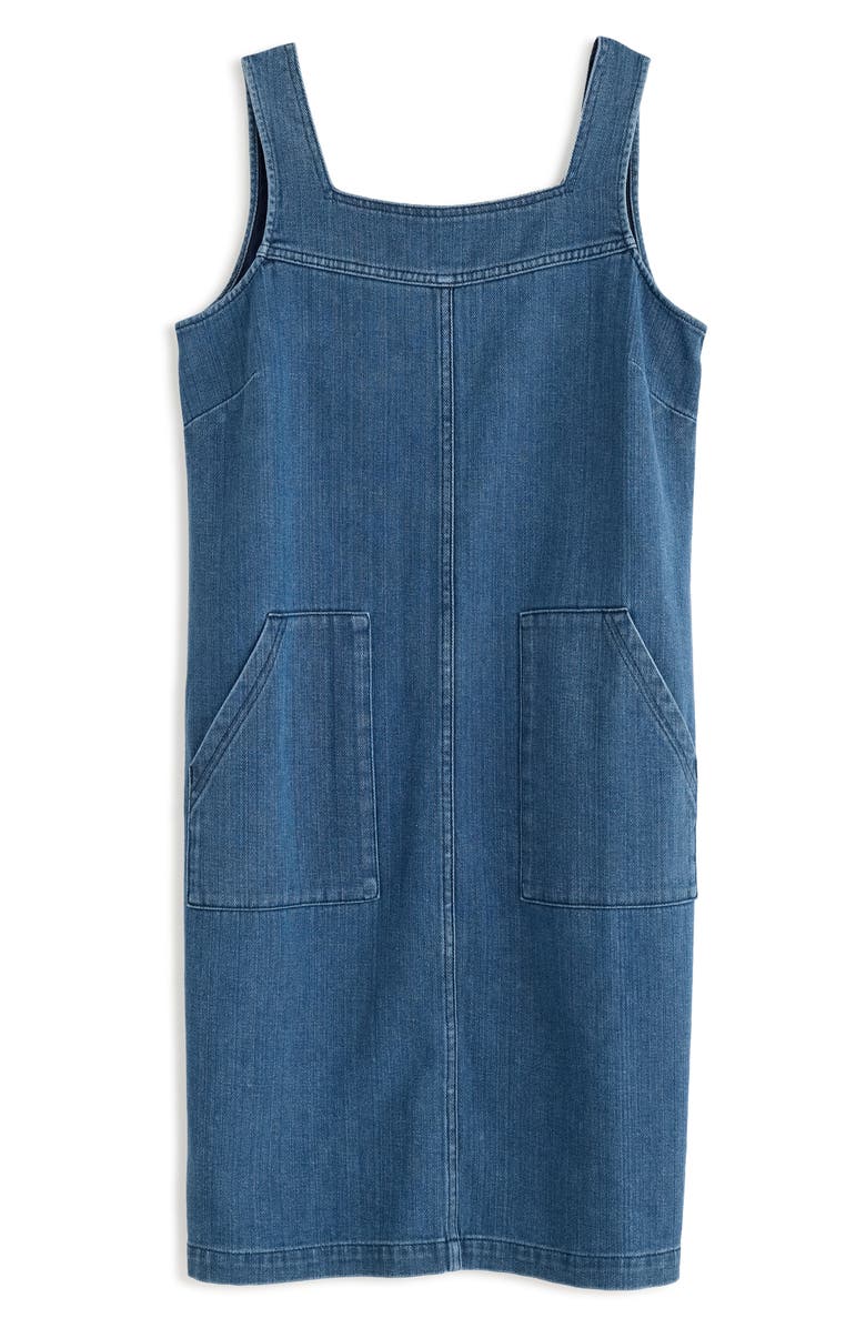 Seasalt Cornwall Calican Pinafore Denim Dress, Alternate, color, 