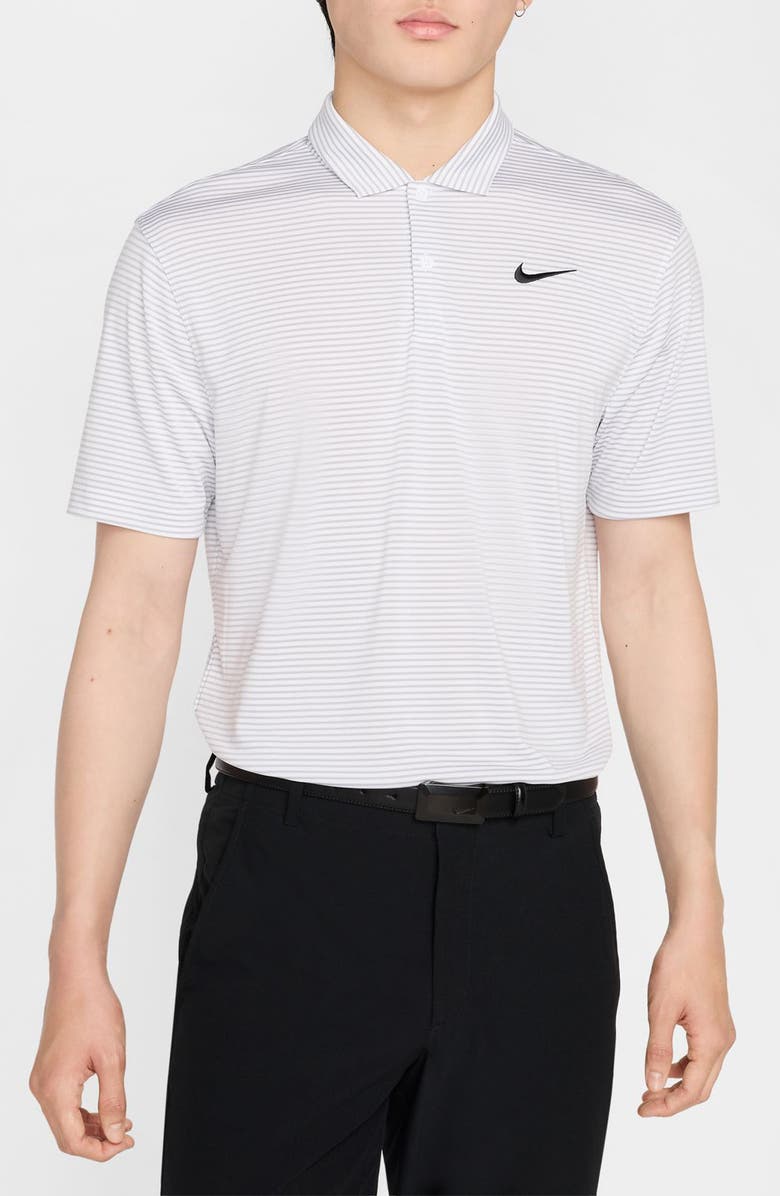 Nike Core Dri-FIT Golf Polo, Main, color, White/ Wolf Grey/ Black
