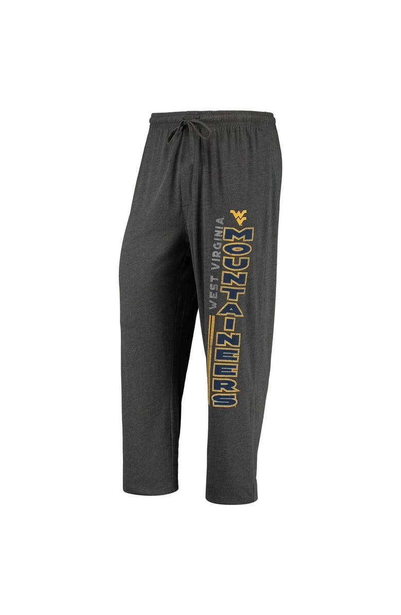 CONCEPTS SPORT Men's Concepts Sport Heathered Charcoal/Navy West Virginia Mountaineers Meter T-Shirt & Pants Sleep Set, Alternate, color, 