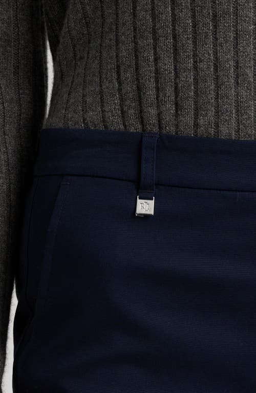 RALPH LAUREN LAUREN RALPH LAUREN DOUBLE FACED STRETCH COTTON PANTS