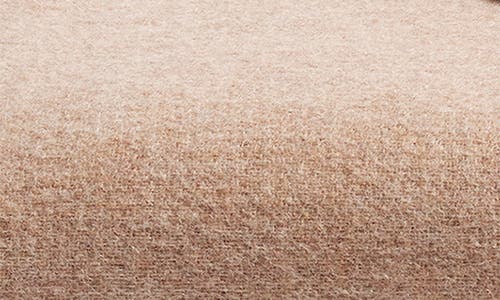 Petite Plume Fringe Wool & Cashmere Throw Blanket In Beige