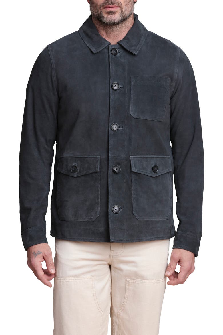 Suede Barn Jacket, Alternate, color, DUSK
