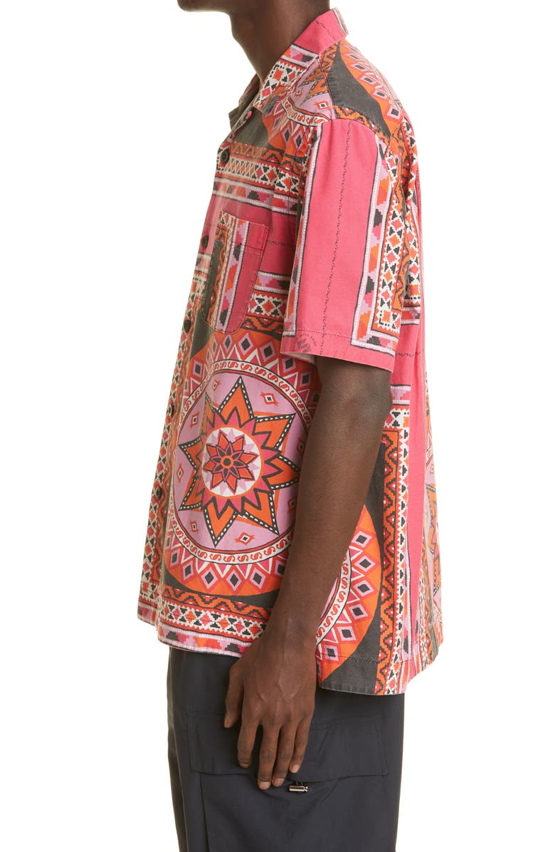 Sacai Bandana Print Camp Shirt, Alternate, color,