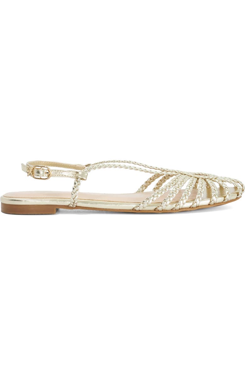 Dune London <p>Hoopla Flat Sandal (Women)</p>, Alternate, color, Gold